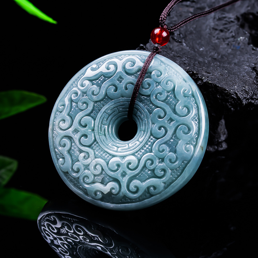 Luxury Gifts Jewelry & Watches Namfleg Mostar - Kalung Liontin Bunga Giok Burma Alami