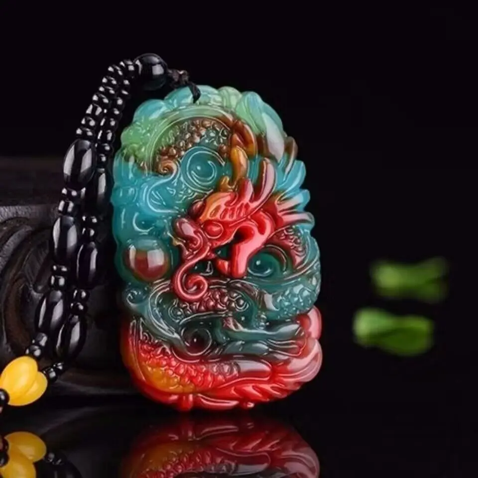Luxury Gifts Jewelry & Watches Namfleg Mostar - Kalung liontin naga giok asli, Perhiasan