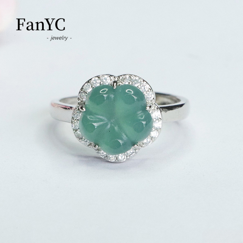Luxury Gifts Jewelry & Watches Namfleg Mostar - Cincin Bunga Air Biru Giok A-goods