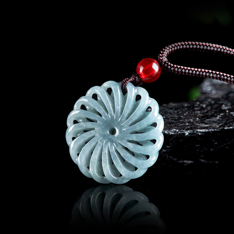 Necklace Pendant - Kalung Liontin Bunga Giok Burma, Aksesoris