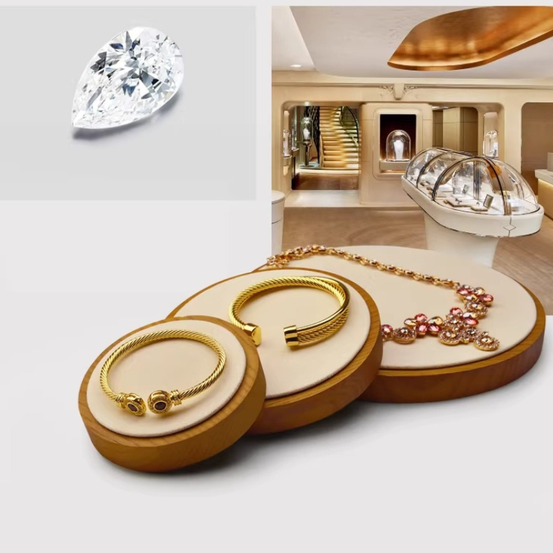 Jewelry And Watches Stores - Baki Pajangan Perhiasan Kayu Solid untuk