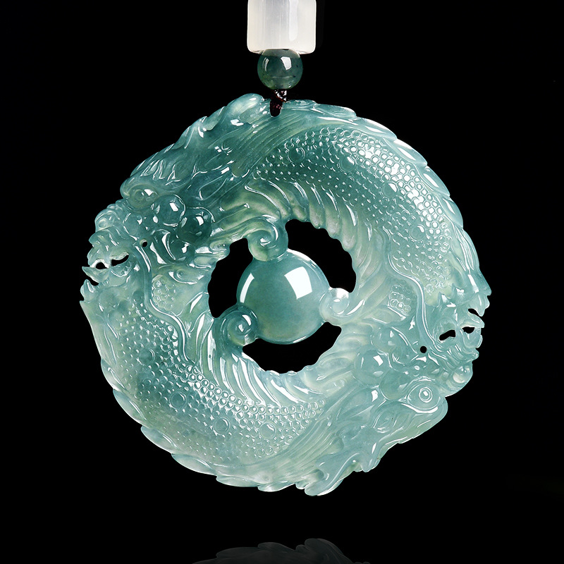 Necklace Pendant - Kalung Liontin Bermerek Naga Ganda Giok