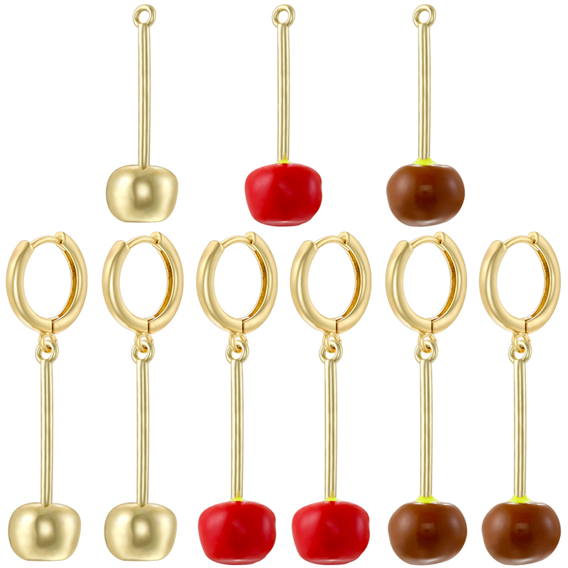 Eve Jewelry & Watches Distribuidor Oficial Rolex - ZHUKOU Enamel Dripping Glaze Liontin/Anting Apel