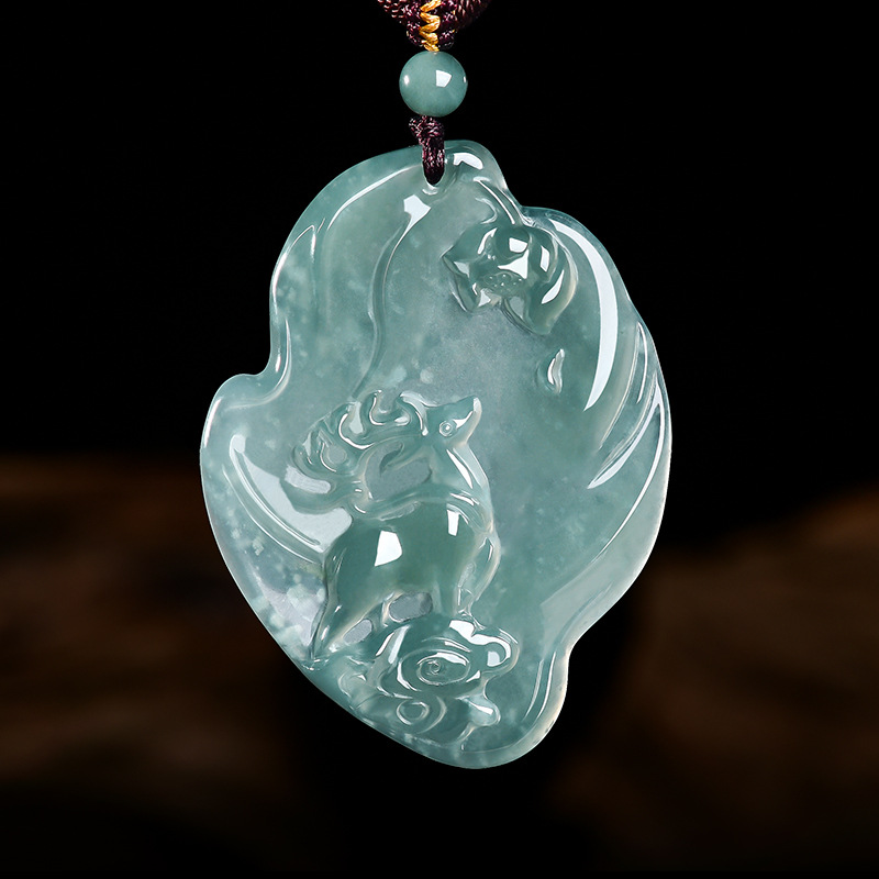 Necklace Pendant - Kalung Liontin Rusa Sika Biru Zamrud