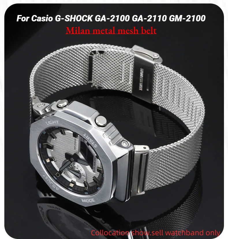 Casio Watch G-Shock Dw-5600 - Milan Logam Mesh Belt untuk Casio