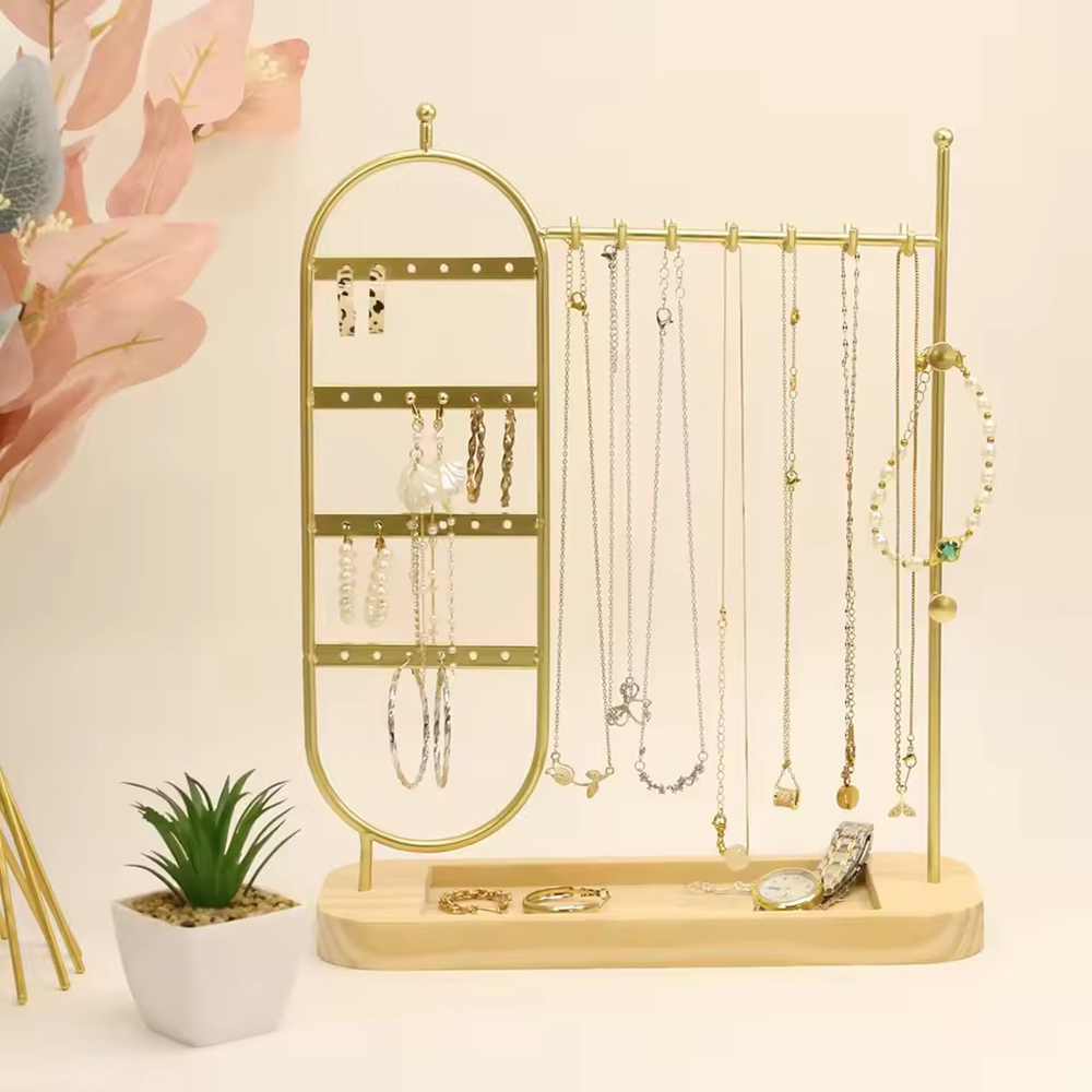 1 rak perhiasan dasar kayu sol - Jewelry And Watches Stores ulasan dan harga