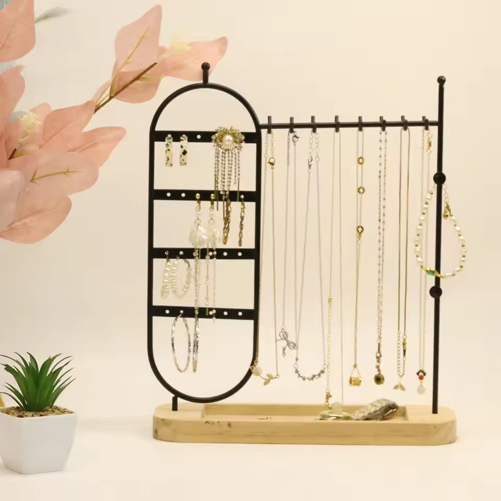 1 rak perhiasan dasar kayu sol - Jewelry And Watches Stores ulasan dan harga