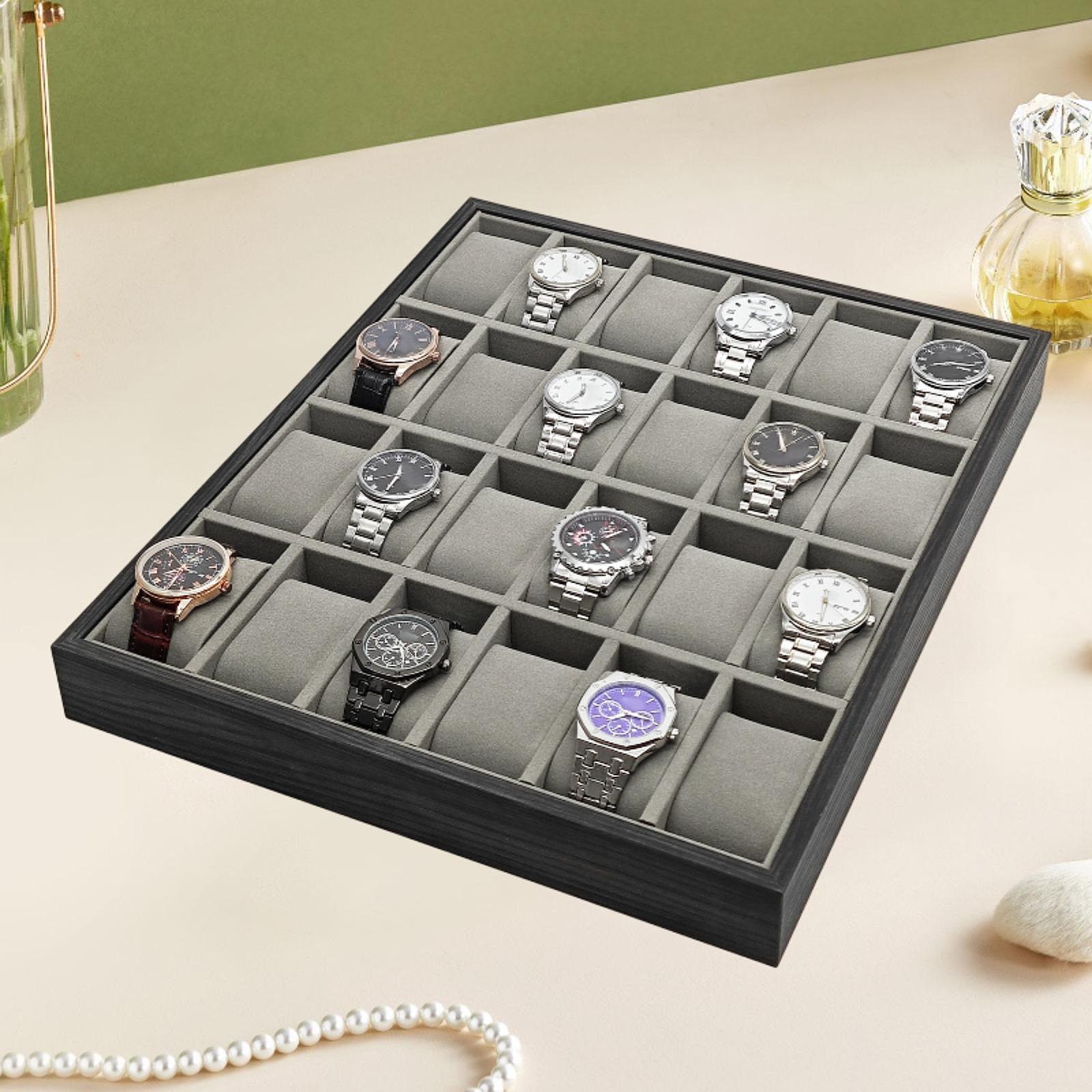Baki Penyimpanan Jam Kayu 24 S - Jewelry And Watches Exhibition ulasan dan harga