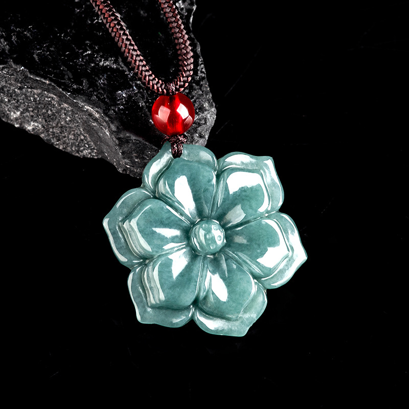 Kalung Liontin Bunga Giok Burm - Necklace Pendant ulasan dan harga