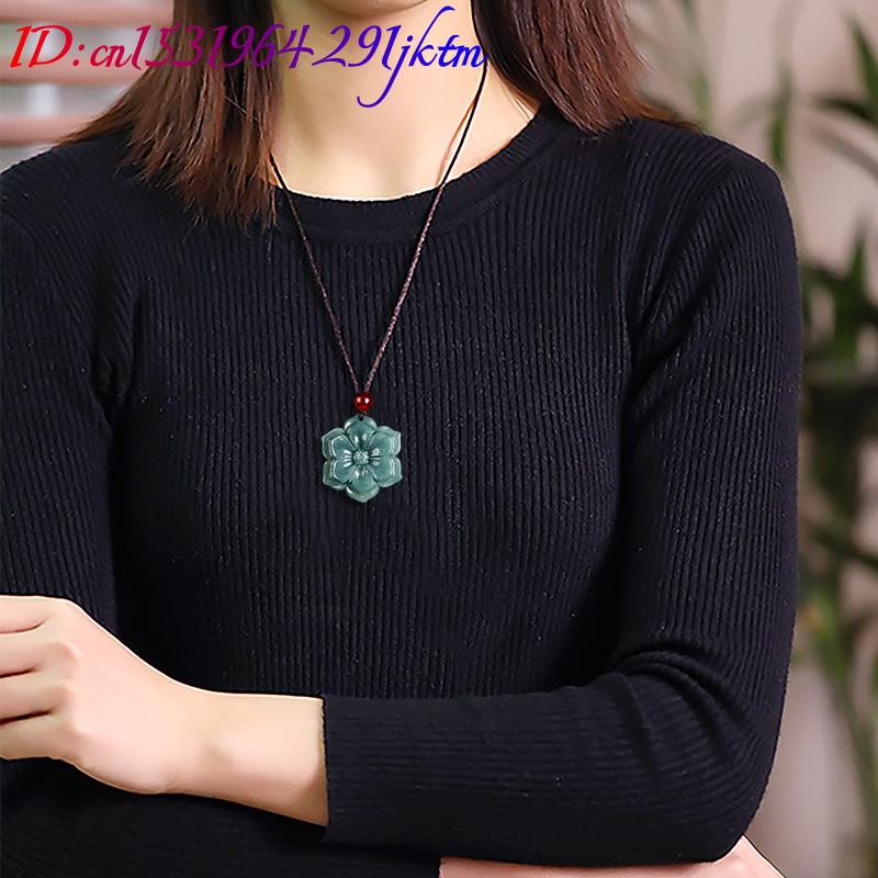 Kalung Liontin Bunga Giok Burm - Necklace Pendant ulasan dan harga
