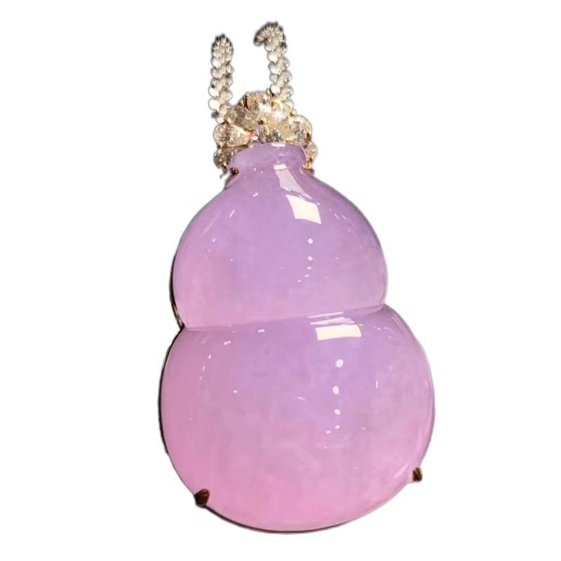 Labu Giok Es Ungu Myanmar deng - Necklace Pendant ulasan dan harga