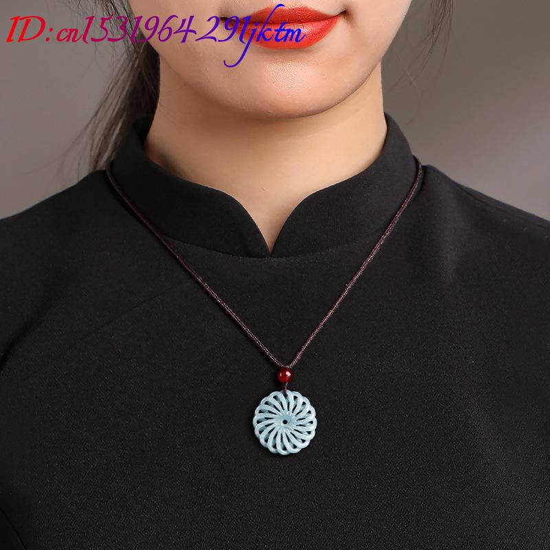 Kalung Liontin Bunga Giok Burm - Necklace Pendant ulasan dan harga