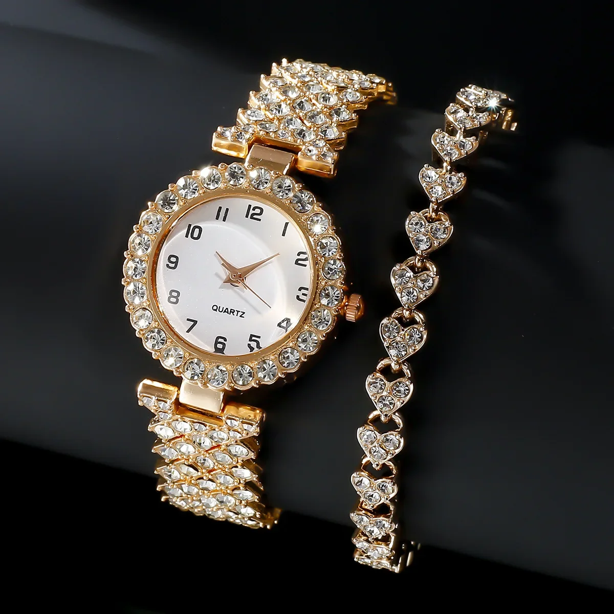1pcs/2pcs Set Jam Tangan Wanit - Jewelry Watches For Ladies ulasan dan harga
