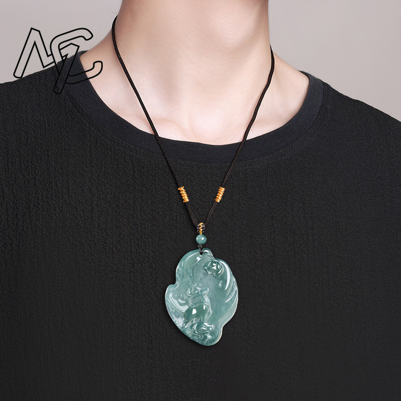 Kalung Liontin Rusa Sika Biru  - Necklace Pendant ulasan dan harga